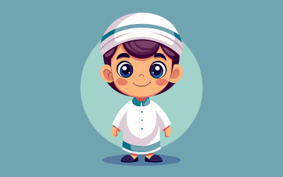 Conception mignonne de petit garçon du Ramadhan 14