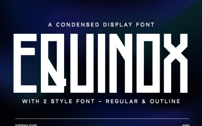 Equinozio: carattere di visualizzazione condensato