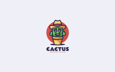 Logo del fumetto della mascotte del cactus 1