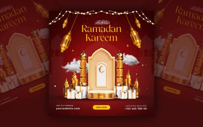 Projekt szablonu mediów społecznościowych Ramadan Kareem