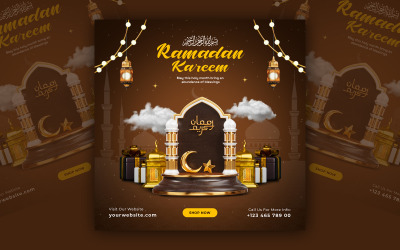 Ramadan Kareem Social-Media-Vorlage