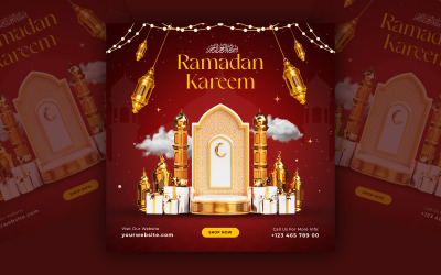 Ramadan Kareem Social-Media-Vorlagendesign