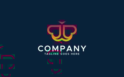 Šablona návrhu loga motýlí lásky