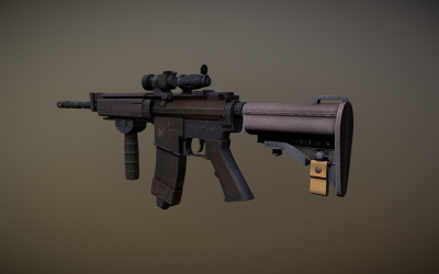 Liberte a precisão com a pistola carabina M4A1: modelo 3D altamente detalhado
