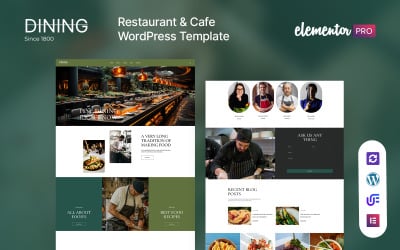 Dining - Restaurant Or Cafe Elementor  WordPress Theme