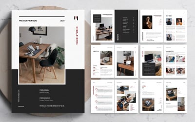 MS Word、InDesign 和 Affinity Suites 的项目提案模板
