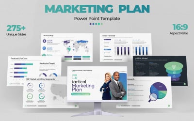 Taktyczny plan marketingowy Szablon programu PowerPoint