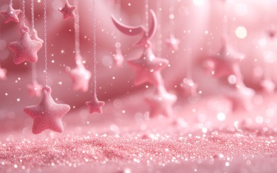 Ramadan Kareem design pastel Pink colours with glitters