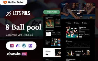 Lets Puls - Billiard Club WordPress Elementor Theme