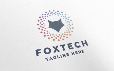 Шаблон логотипу Fox Tech Pro