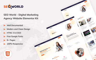 SEO World - Modelo HTML de agência de marketing digital