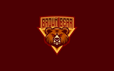 Brown Bear E- Sport and Sport Logo