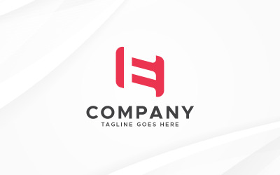 E-bokstav minimal logotyp designmallar