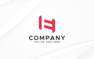 E harfi minimal logo tasarım şablonları