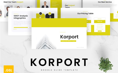 Korport – Vállalati profil Google Diák sablon