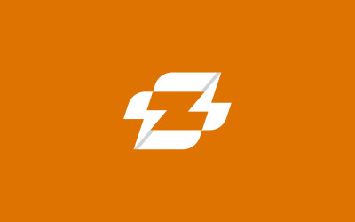 Bokstaven Z Volt eller spänning logotyp designmall