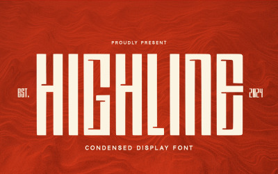 Highline — skrócona czcionka wyświetlana