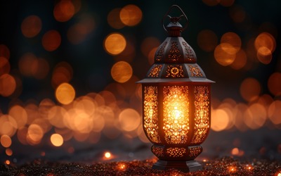 Ramadan Kareem greeting card banner design with lantern &amp;amp; bokeh 14