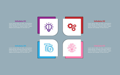 Modernes Schritt-für-Schritt-Statistik-Infografik-Design.