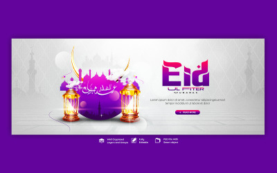 Eid Mubarak en Eid ul fitr sociale mediapost