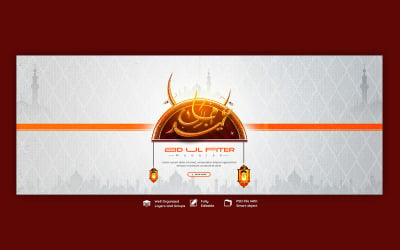 Eid Mubarak und Eid ul fitr Social-Media-Beitragsvorlage