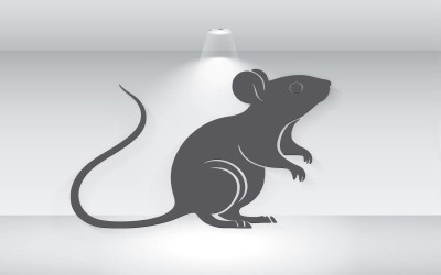 Format vectoriel de silhouette d&amp;#39;illustration de souris