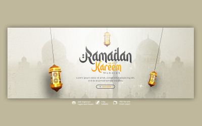 Modello di post sui social media per Eid Mubarak e Eid ul fitr