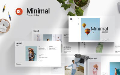Plantilla de PowerPoint de diseño minimalista