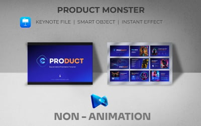 Szablon prezentacji Keynote produktu Monster