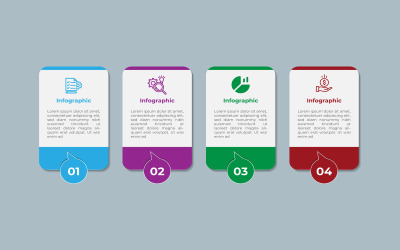 Fyrkantig stil modern infographic design.