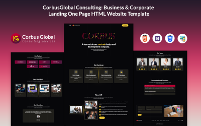 CorbusGlobal Consulting - Деловая и корпоративная целевая страница