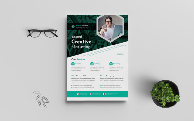Expert Creative Marketing Flyer, Clean &amp;amp; Professional Flyer Template
