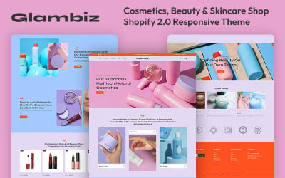 Glambiz - 美容、化妆品和护肤品多用途 Shopify 2.0 响应式主题