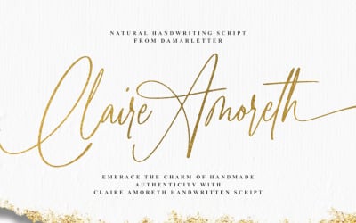 Handgeschriebenes Drehbuch von Claire Amoreth