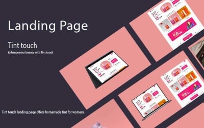 Tint Touch Landing Page UI-Elemente