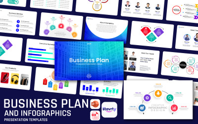 Zakelijke PowerPoint-sjablonen en infographics-presentatiesjablonen