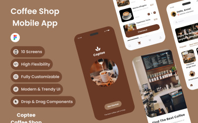 Coptee - Мобильное приложение для кофейни