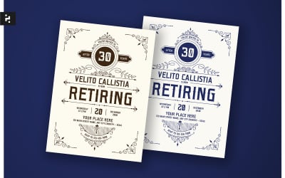 Invito alla festa di pensionamento vintage