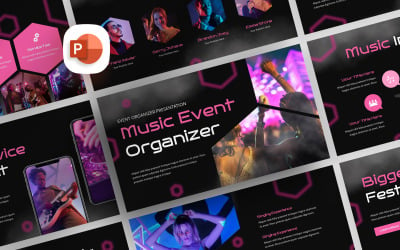 Modello PowerPoint per organizzatore di eventi musicali