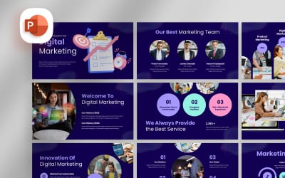 Präsentationsvorlage für eine Agentur für digitales Marketing