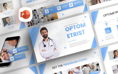 Professionelle PowerPoint-Vorlage für Optiker