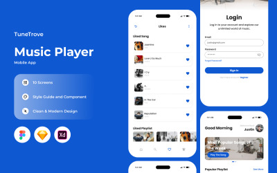 TuneTrove - aplicativo móvel reprodutor de música