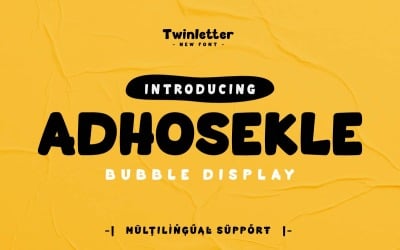 Adhosekle - Police d&amp;#39;affichage ludique