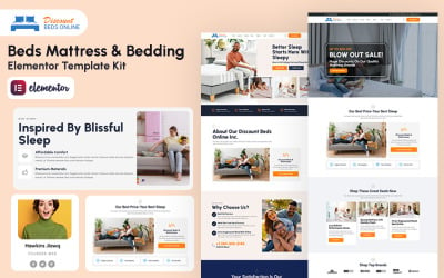 Camas con descuento - Template Kit de WordPress Elementor