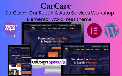 CarCare - Araba Tamiri, Oto Servisleri ve Atölye Elementor WordPress teması