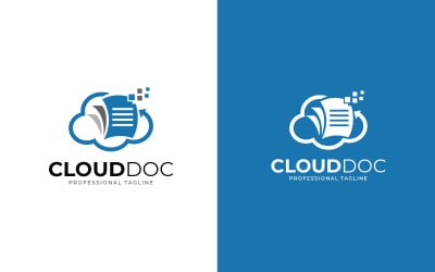 Cloud Doc logo tasarım şablonu