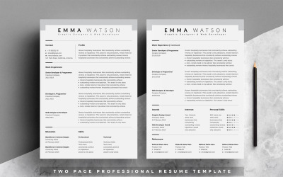 Emma Watson Lebenslaufvorlage mit Anschreiben