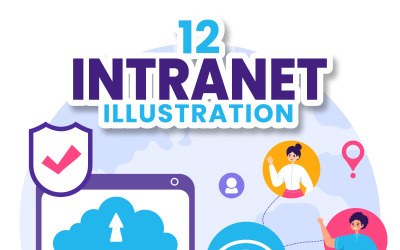 12 Ilustração de tecnologia de intranet