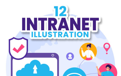 12 Ilustración de tecnología de intranet