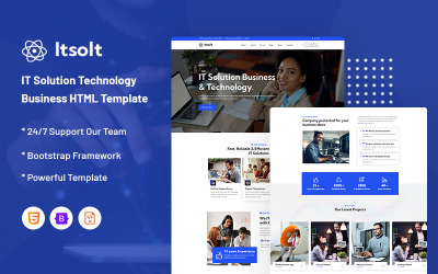 Itsolt - IT-oplossing en technologie Zakelijke websitesjabloon